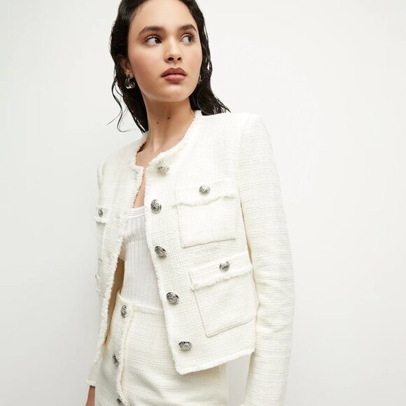 Veronica Beard Jackets & Blazers - New Veronica Beard Olbia Tweed Jacket, Off White, Size 10